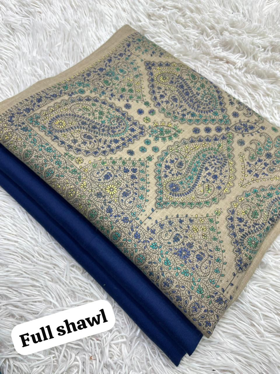 🧣 Winter Sale – Pashmina 3pc Suit with Embroidered Full-Size Shawl