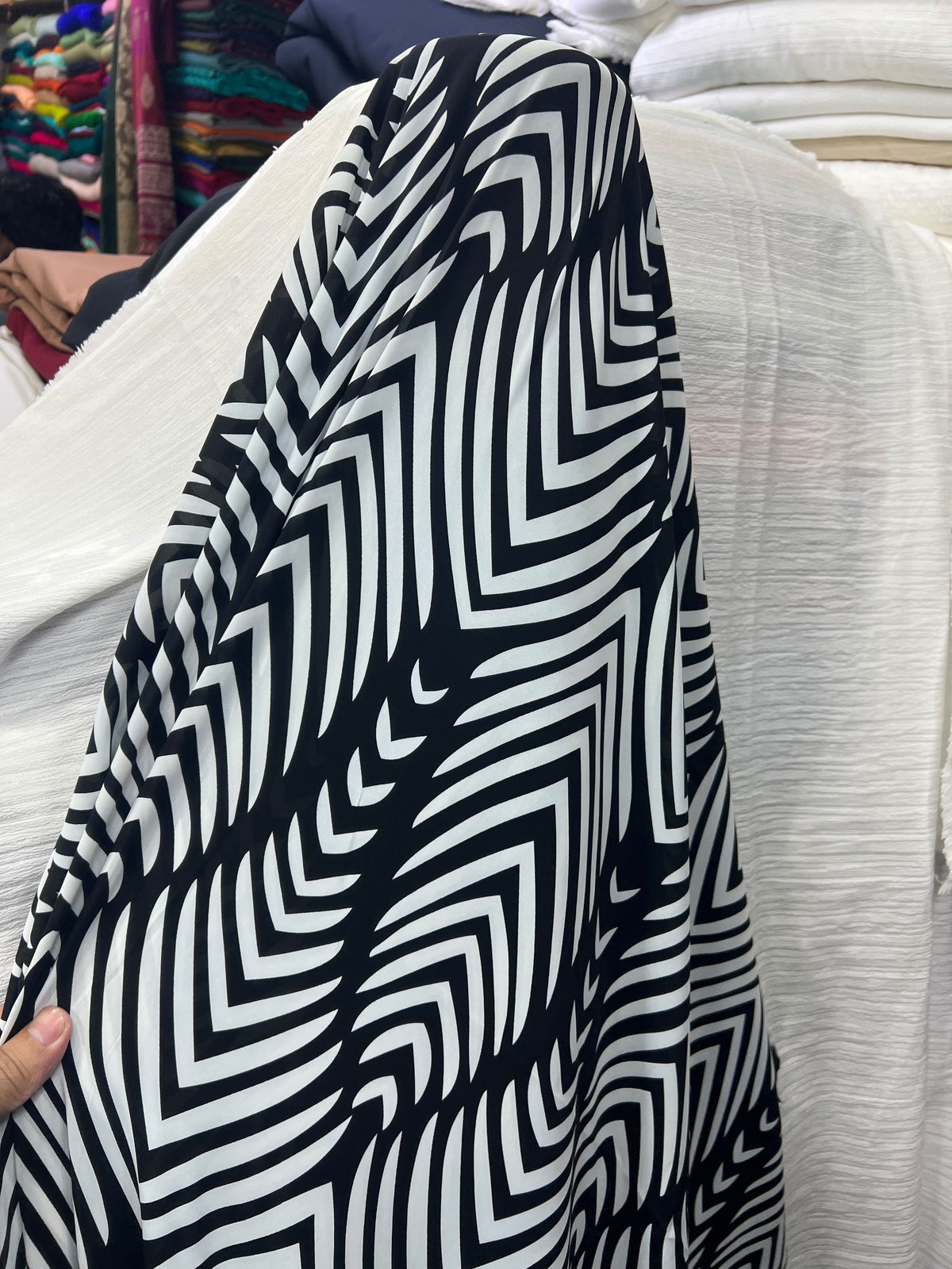 Printed Burberry Georgette – Premium Winter Fabric