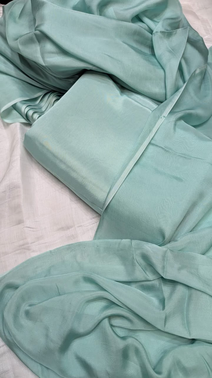 Russian Silk 3 pc suits with Medium Silk Dupatta