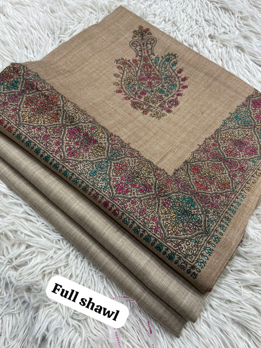 💫 Pashmina 3-Piece Suit with Embroidered Shawl