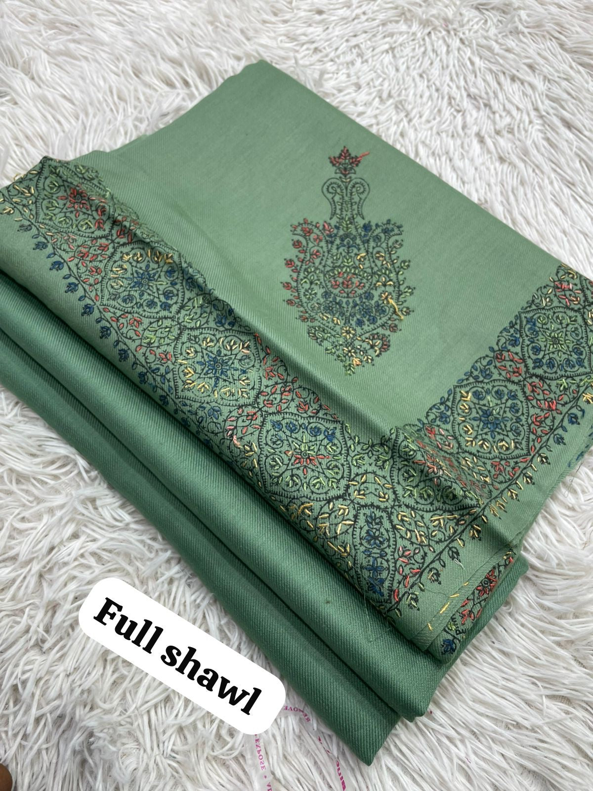 💫 Pashmina 3-Piece Suit with Embroidered Shawl