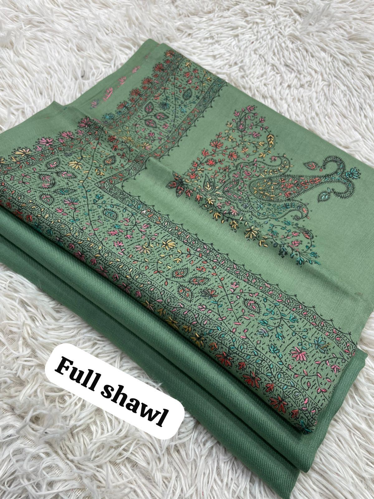 💫 Pashmina 3-Piece Suit with Embroidered Shawl