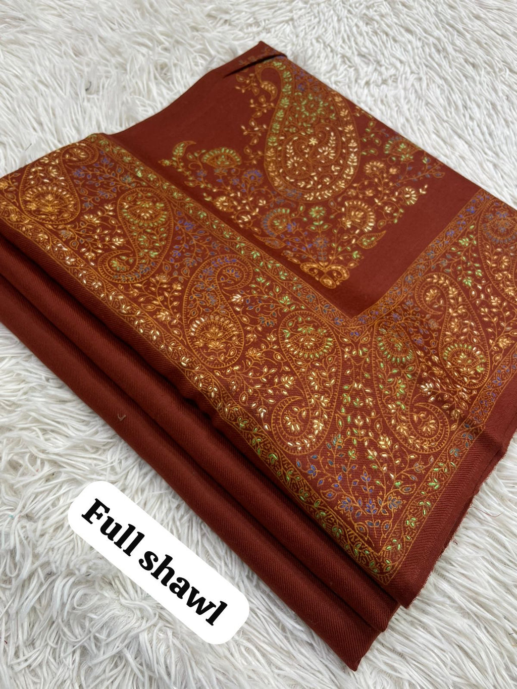 💫 Pashmina 3-Piece Suit with Embroidered Shawl