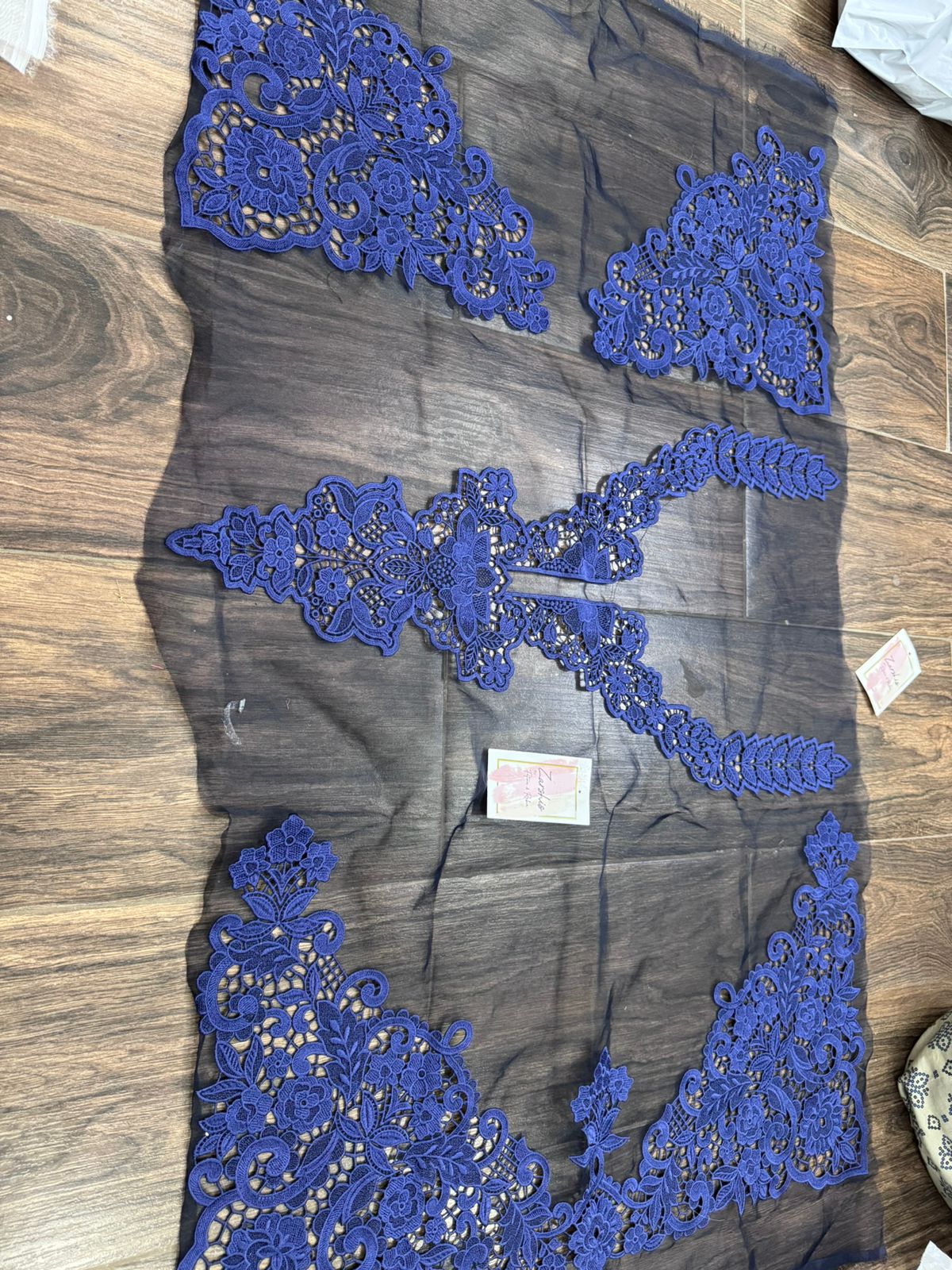 Embroidered Cutwork Patches Set – Neckline, Sleeves & Daman