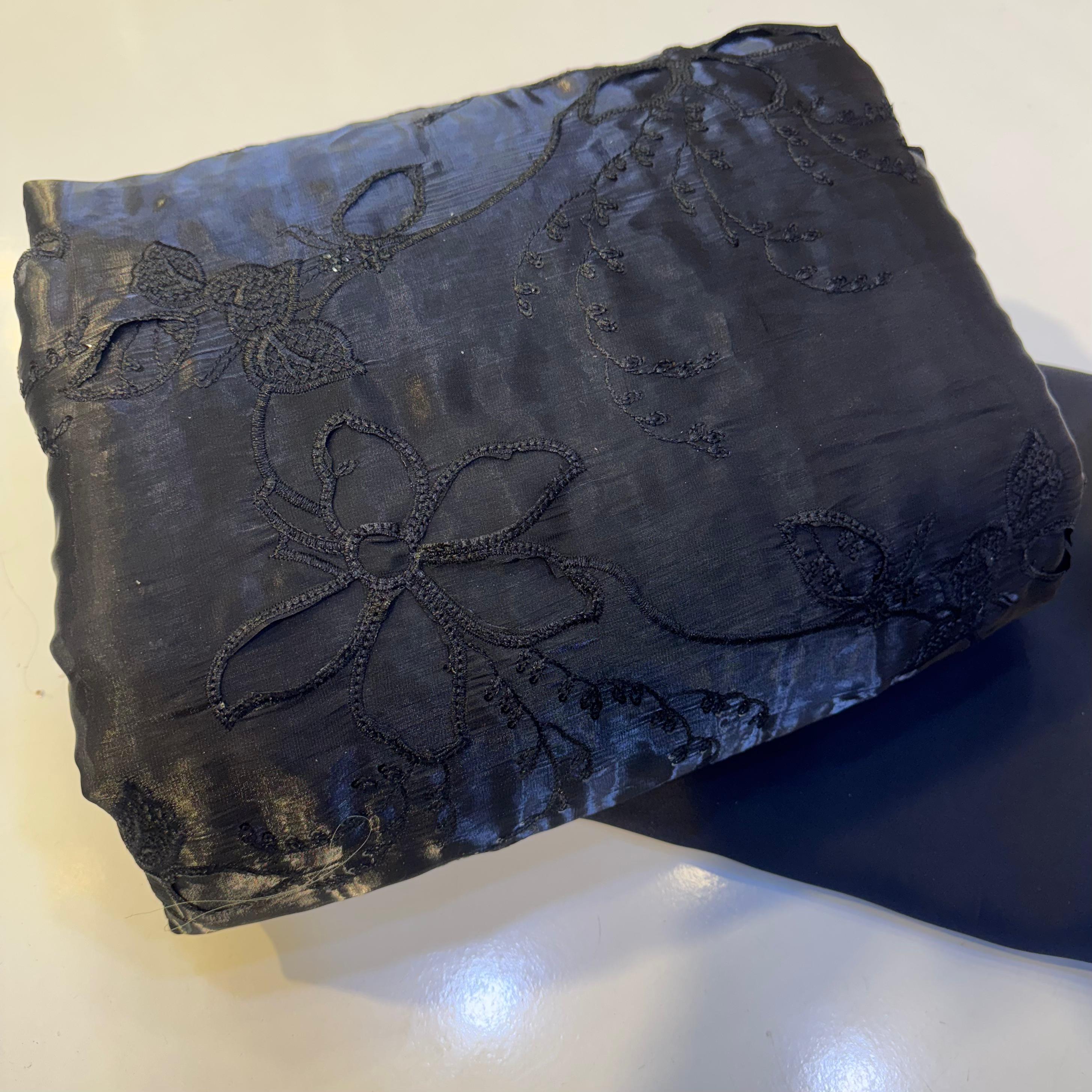 Korean sheesha silk Lazer cutwork