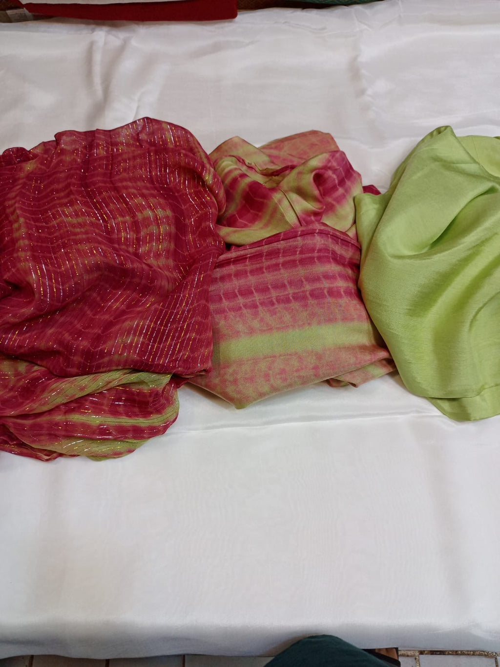 Tai & Dai Cotton Silk Suit with Shefon Zari Dupatta