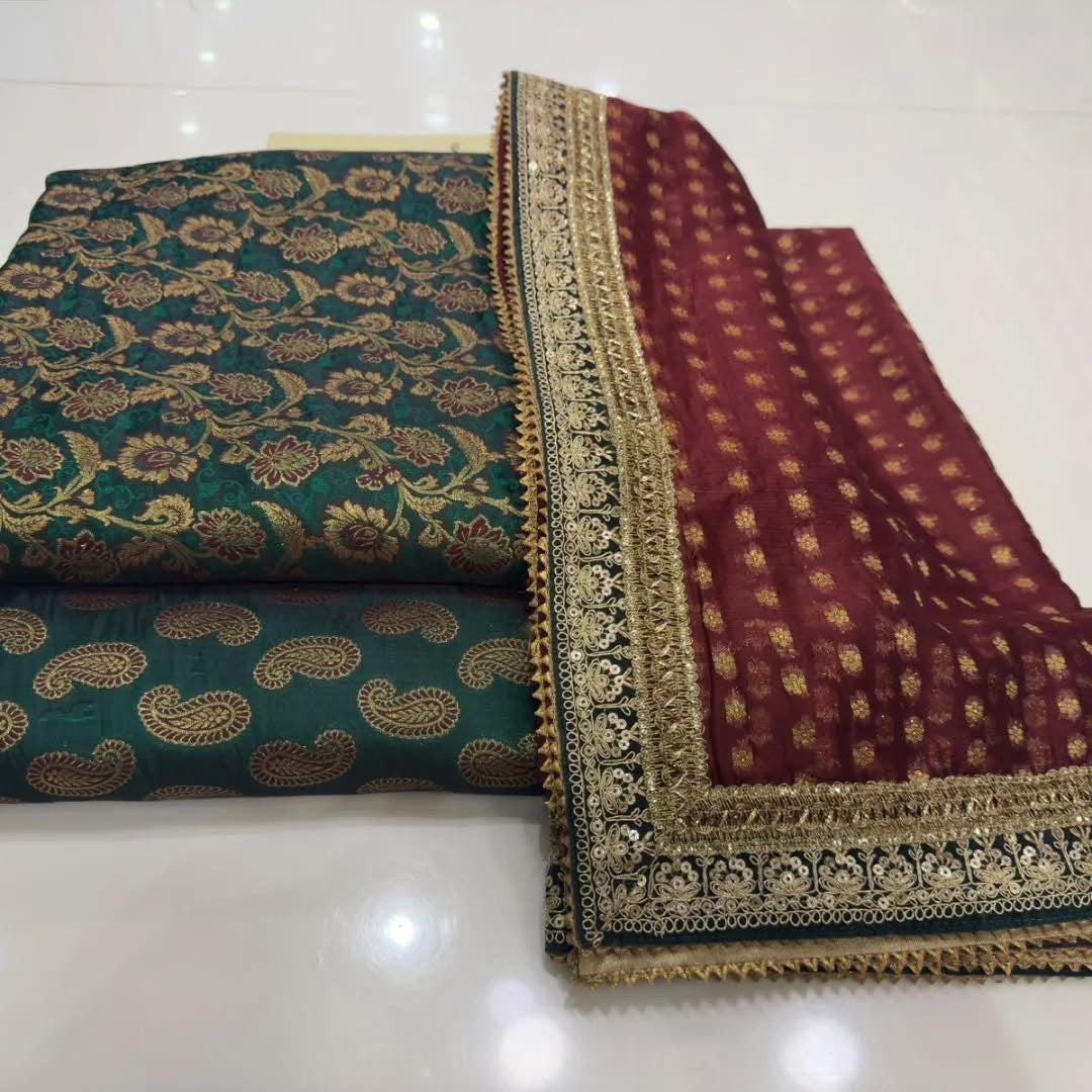 Mena Kari Resham Embroidered Suit – 3 Piece Unstitched