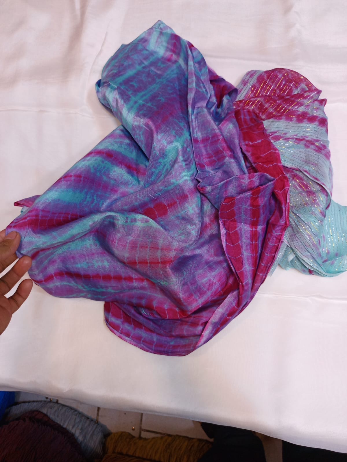 Tai & Dai Cotton Silk Suit with Shefon Zari Dupatta