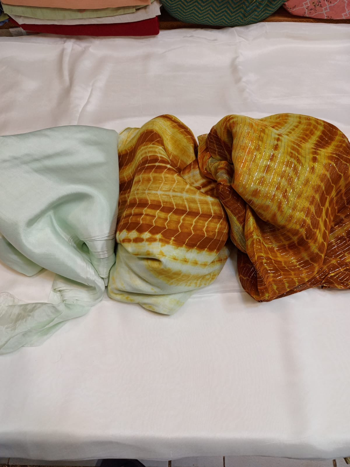 Tai & Dai Cotton Silk Suit with Shefon Zari Dupatta