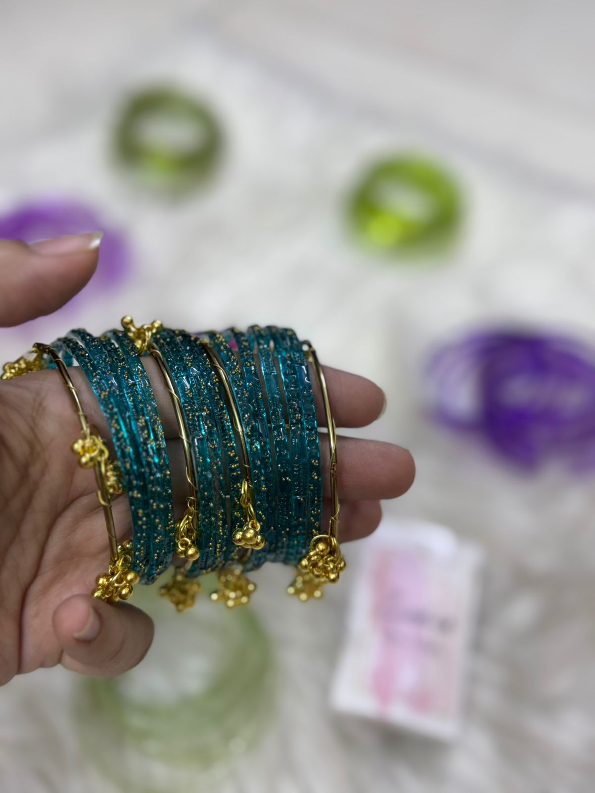 Orignal pakistani raindrop bangles size 2.6
for details see below