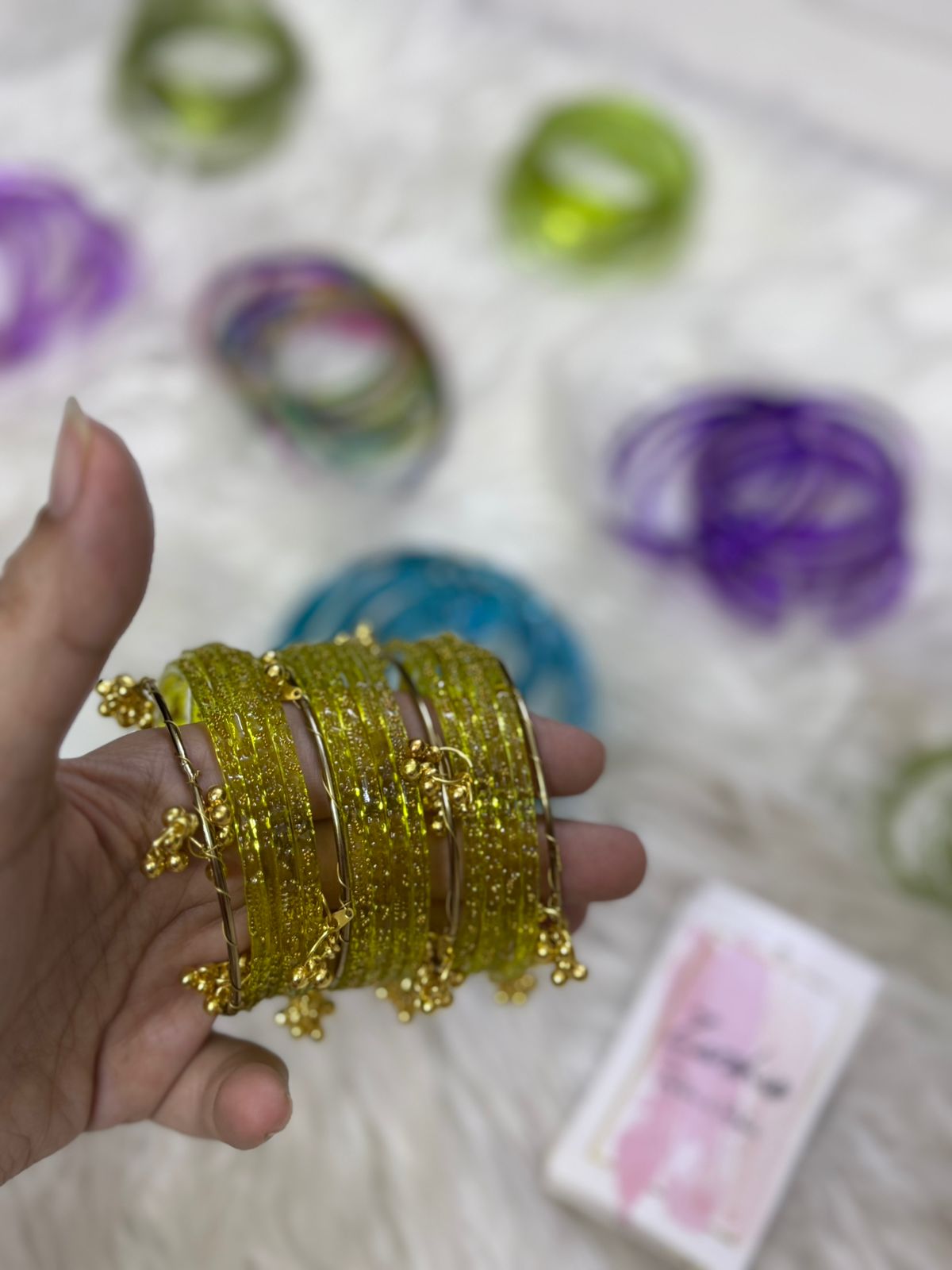 Orignal pakistani raindrop bangles size 2.6
for details see below
