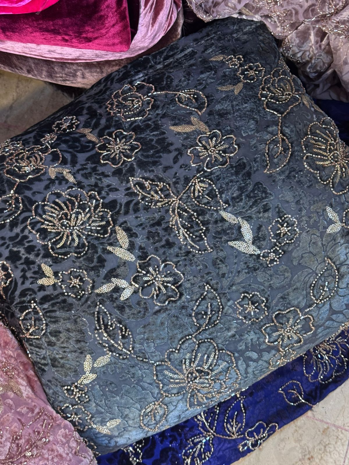 💎 Pure French Palachi with Crystal Cutdana Work