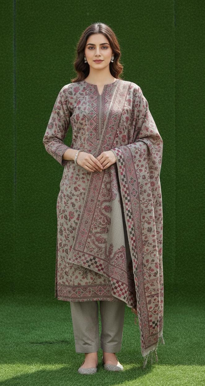 🪸 New Arrival — Pashmina 3pc Suit with Kani Shawl