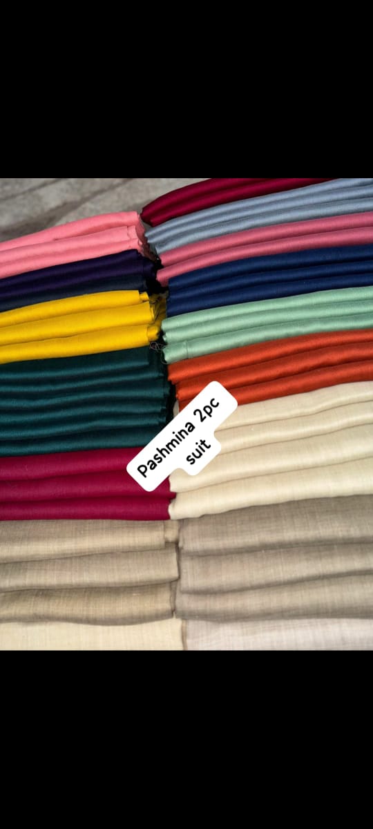❄️ Plain Pashmina 2pc Suits — Effortless Winter Elegance
