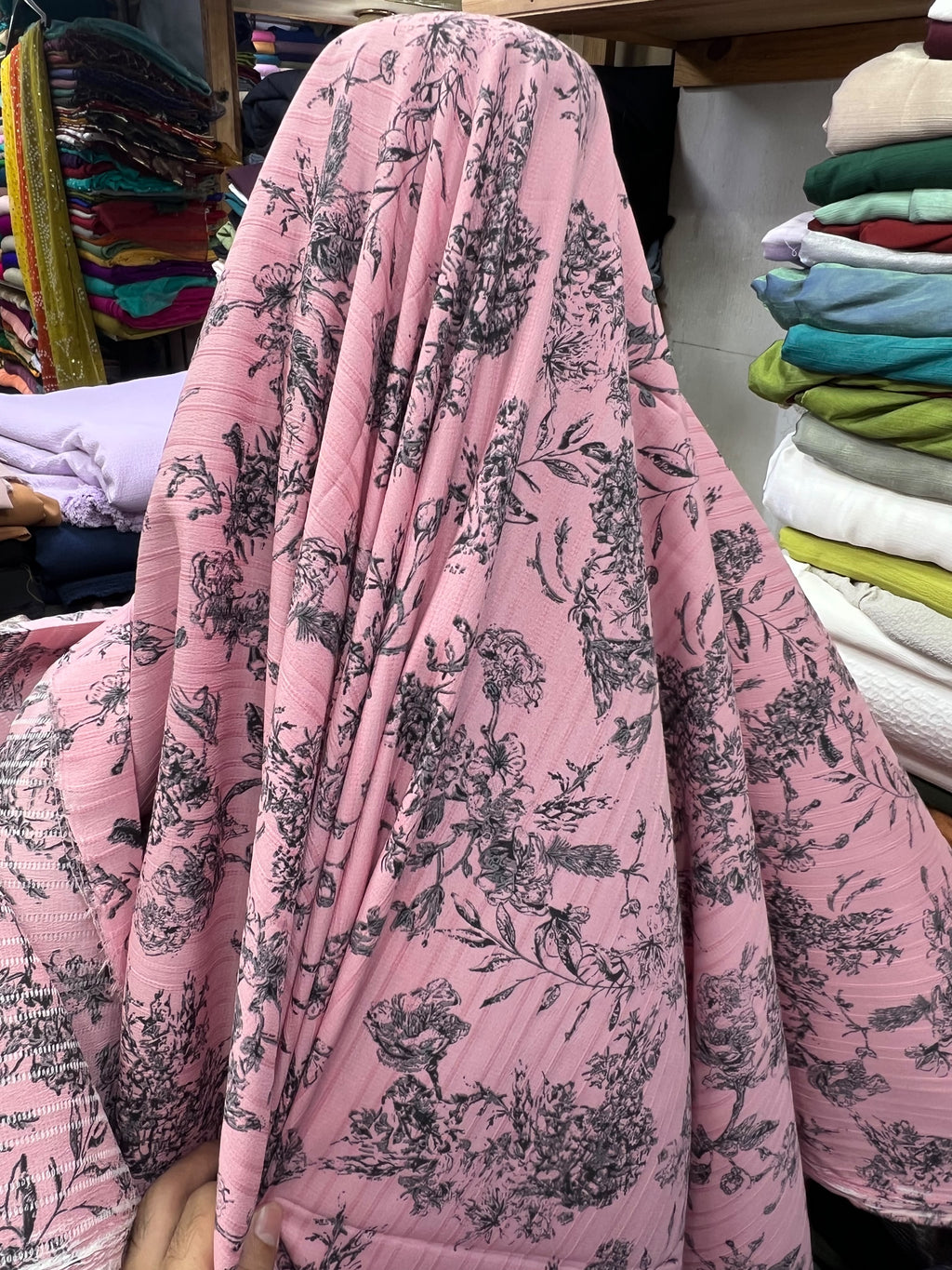 Premium Printed Burberry Georgette – Winter Collection