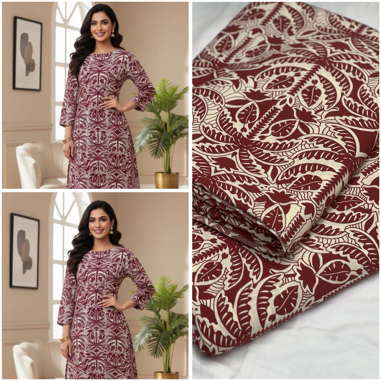 🌼 New Arrival — Original China Stone Boski Lelan Printed 2pc Suit