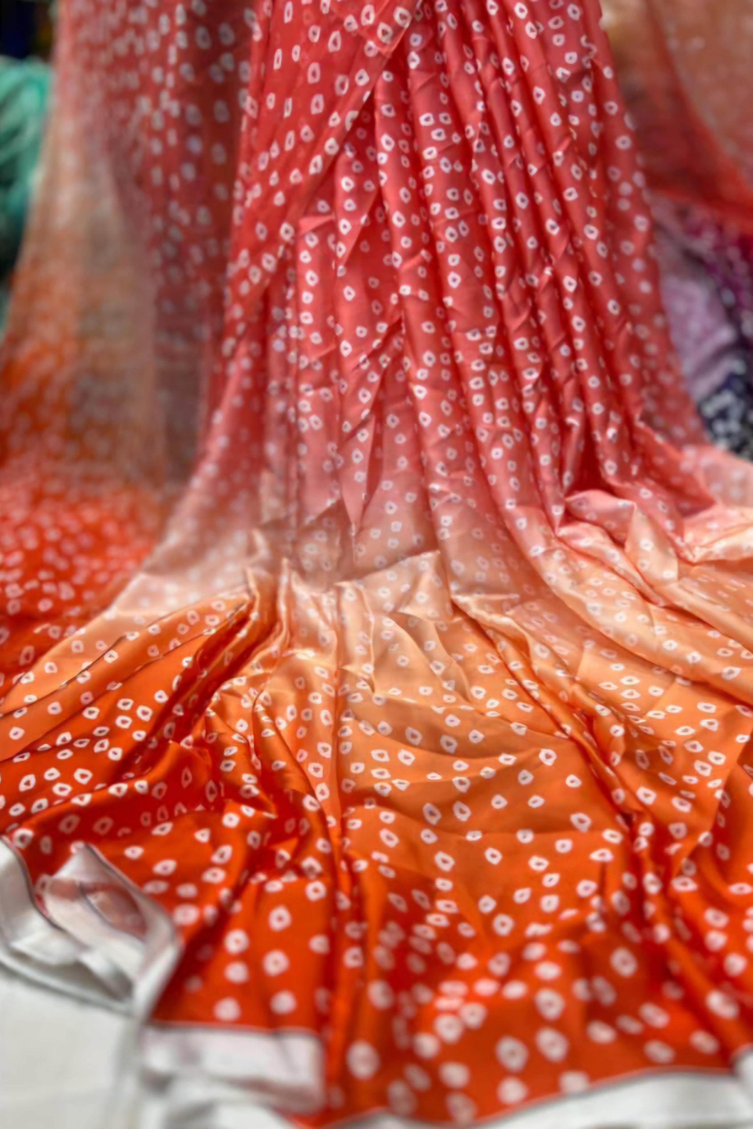 🌸 Silk Chundry Shaded Print 3pc Suit — A Touch of Timeless Grace