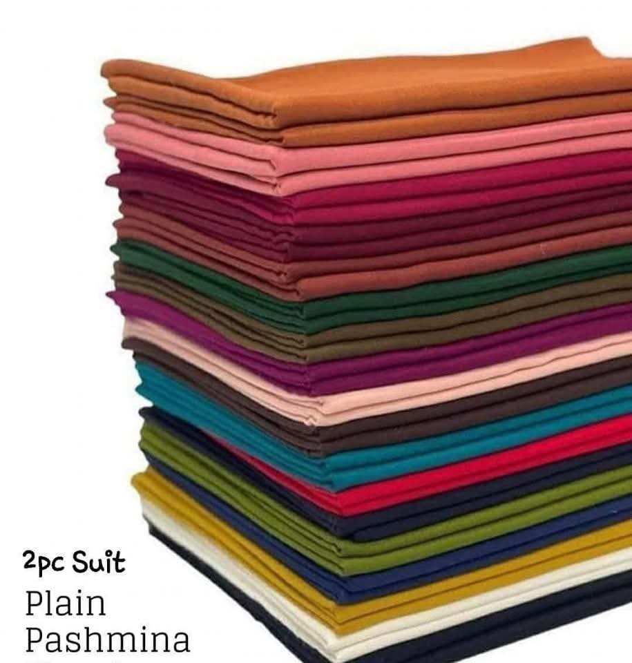 ❄️ Plain Pashmina 2pc Suits — Effortless Winter Elegance