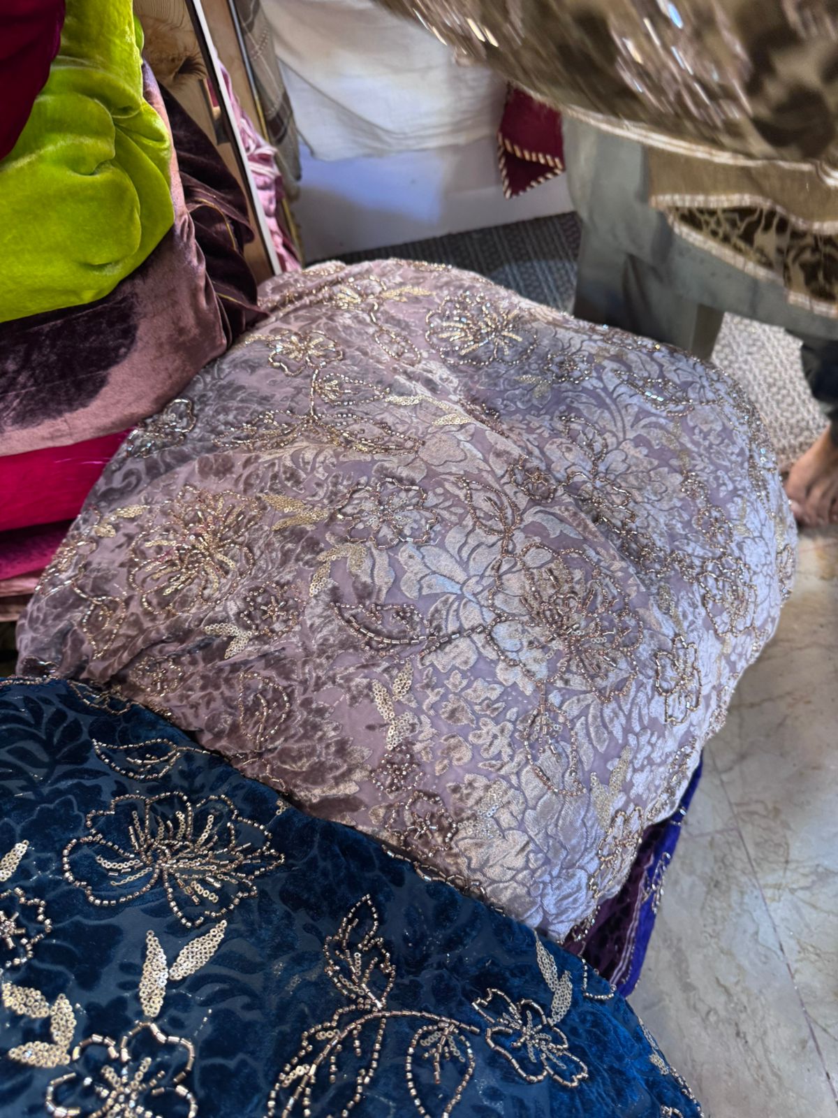 💎 Pure French Palachi with Crystal Cutdana Work