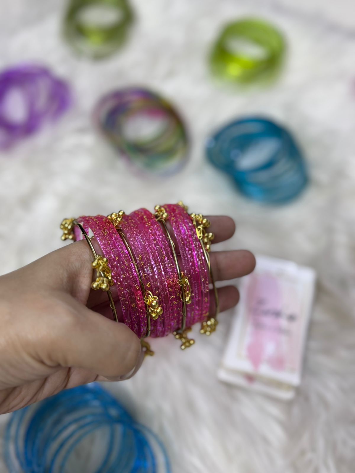 Orignal pakistani raindrop bangles size 2.6
for details see below