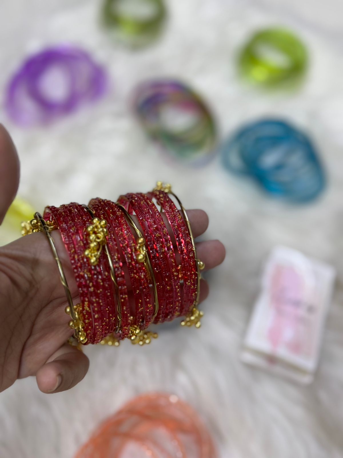 Orignal pakistani raindrop bangles size 2.6
for details see below