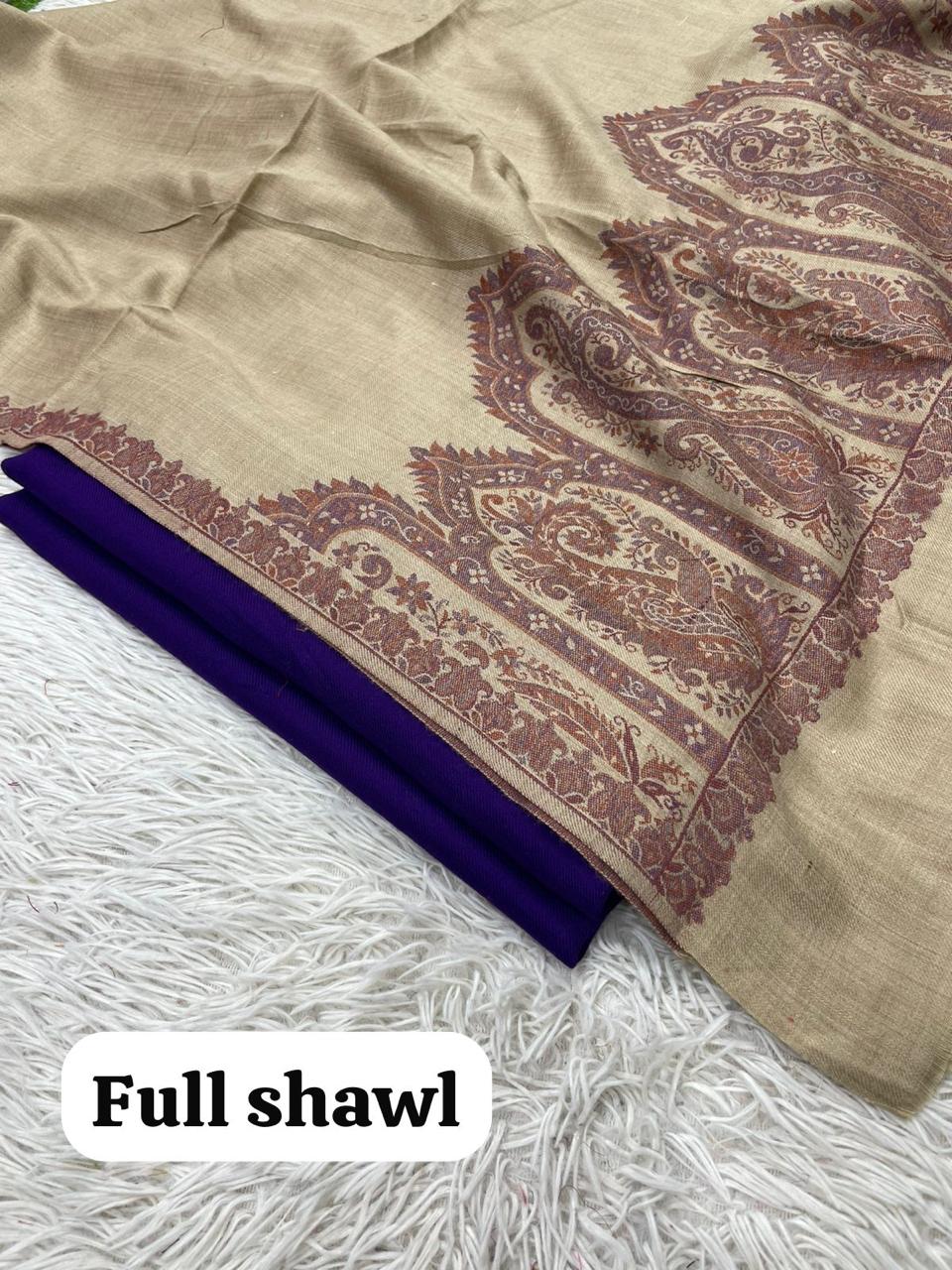 🛍️ Women's Pashmina Suit with Traditional Kani Shawl (3-Piece) 🌸