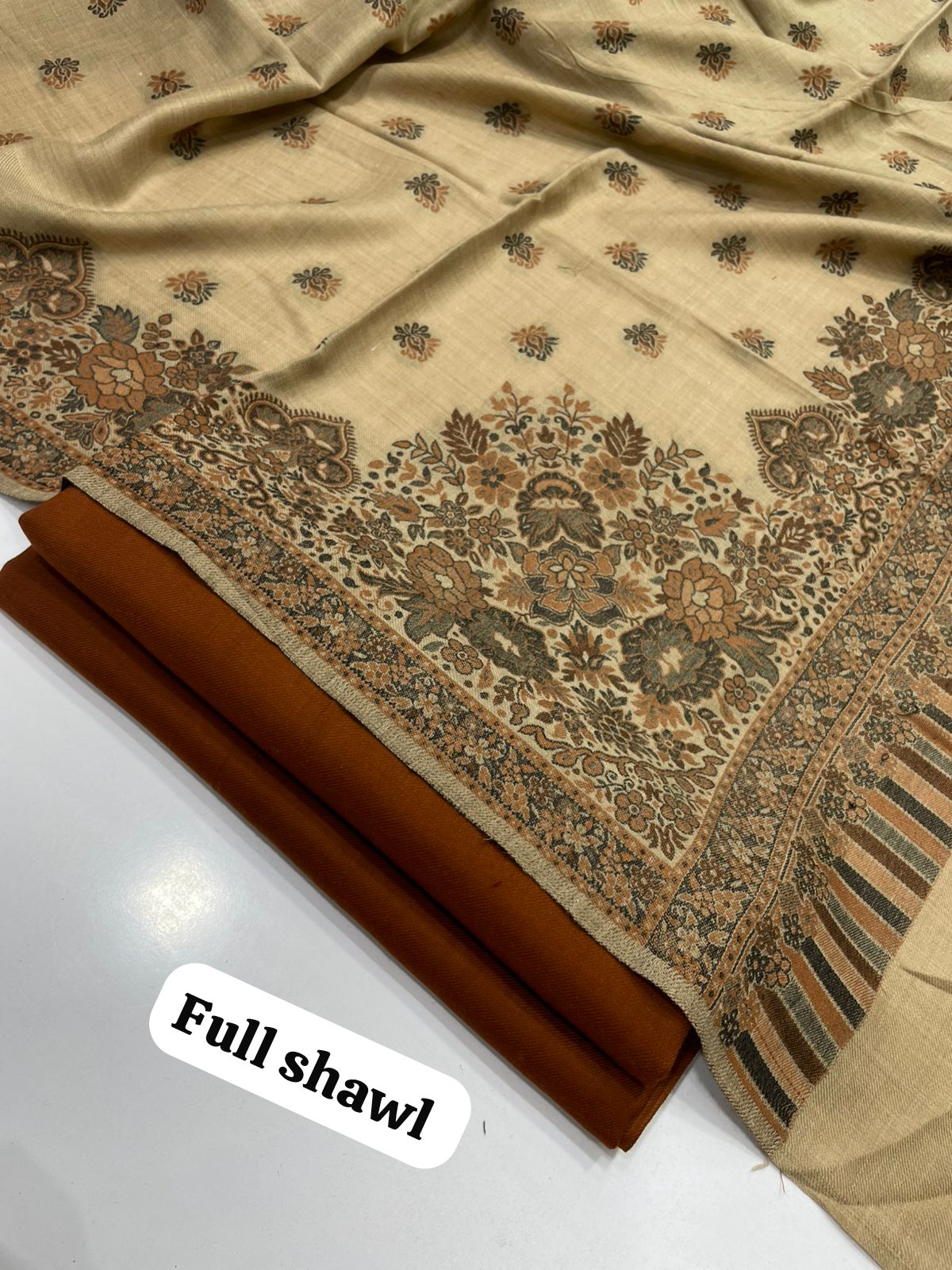 ❄️ Winter Essential — Pashmina 3pc Ensemble with Full Kani Shawl