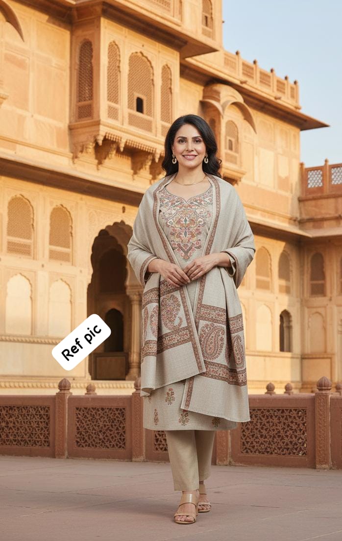 🧣 3pc Kani Pashmina Suit — Limited Stock!