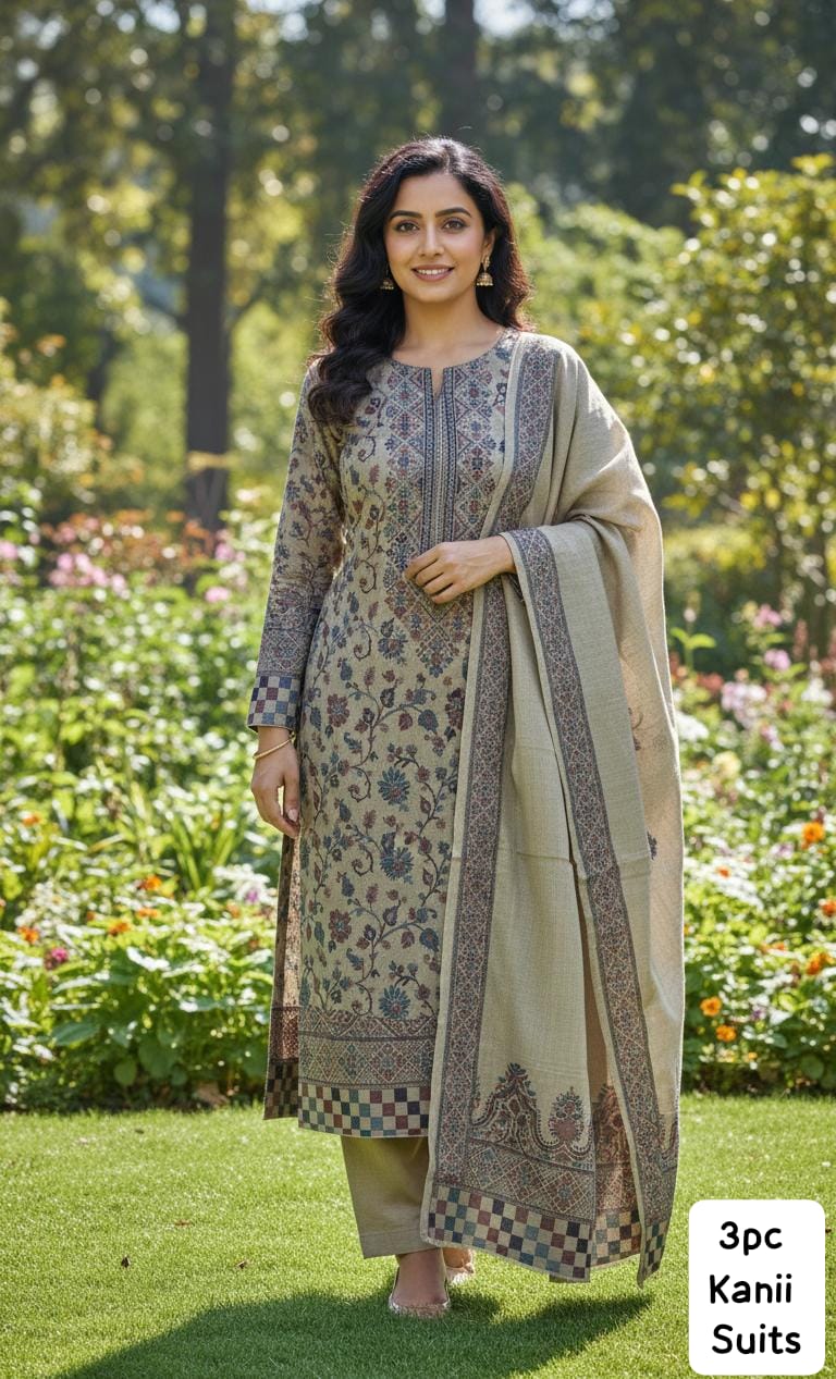 🪸 New Arrival — Pashmina 3pc Suit with Kani Shawl