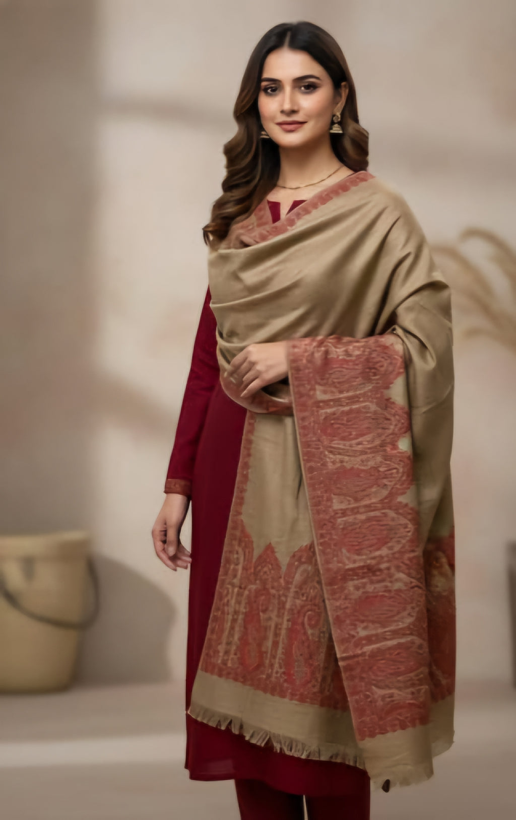 🛍️ Women's Pashmina Suit with Traditional Kani Shawl (3-Piece) 🌸