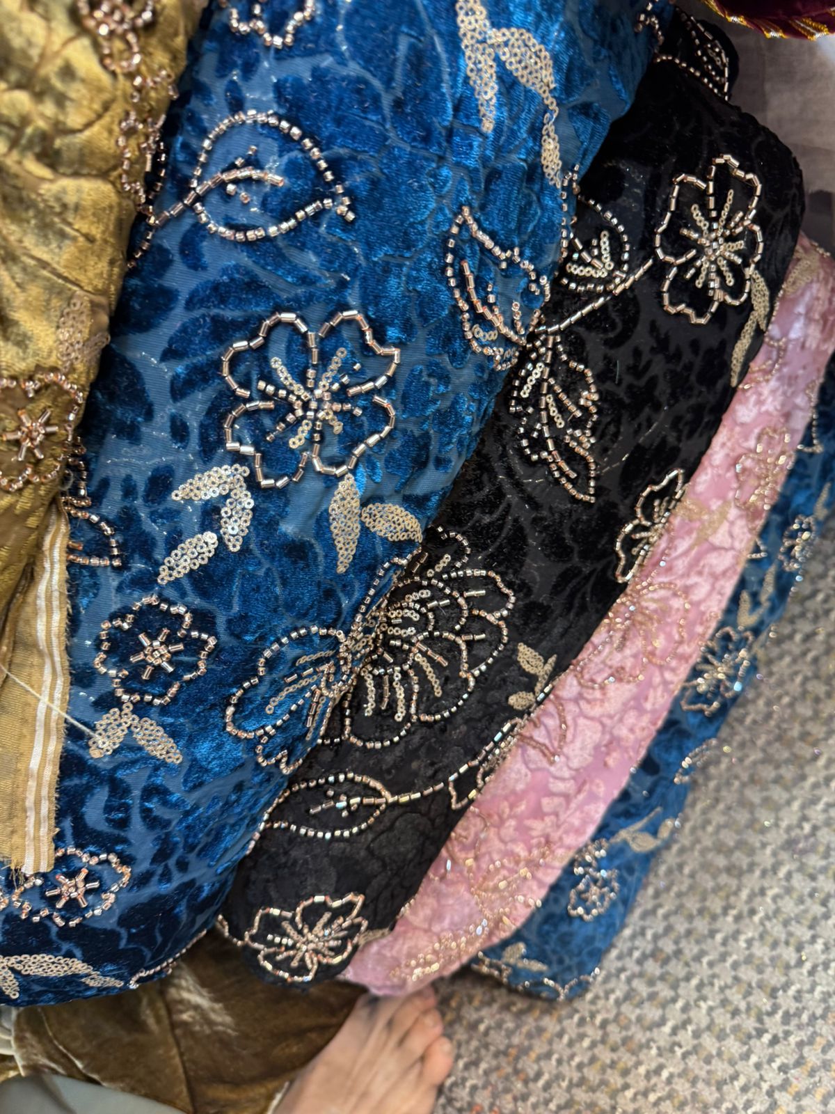 💎 Pure French Palachi with Crystal Cutdana Work